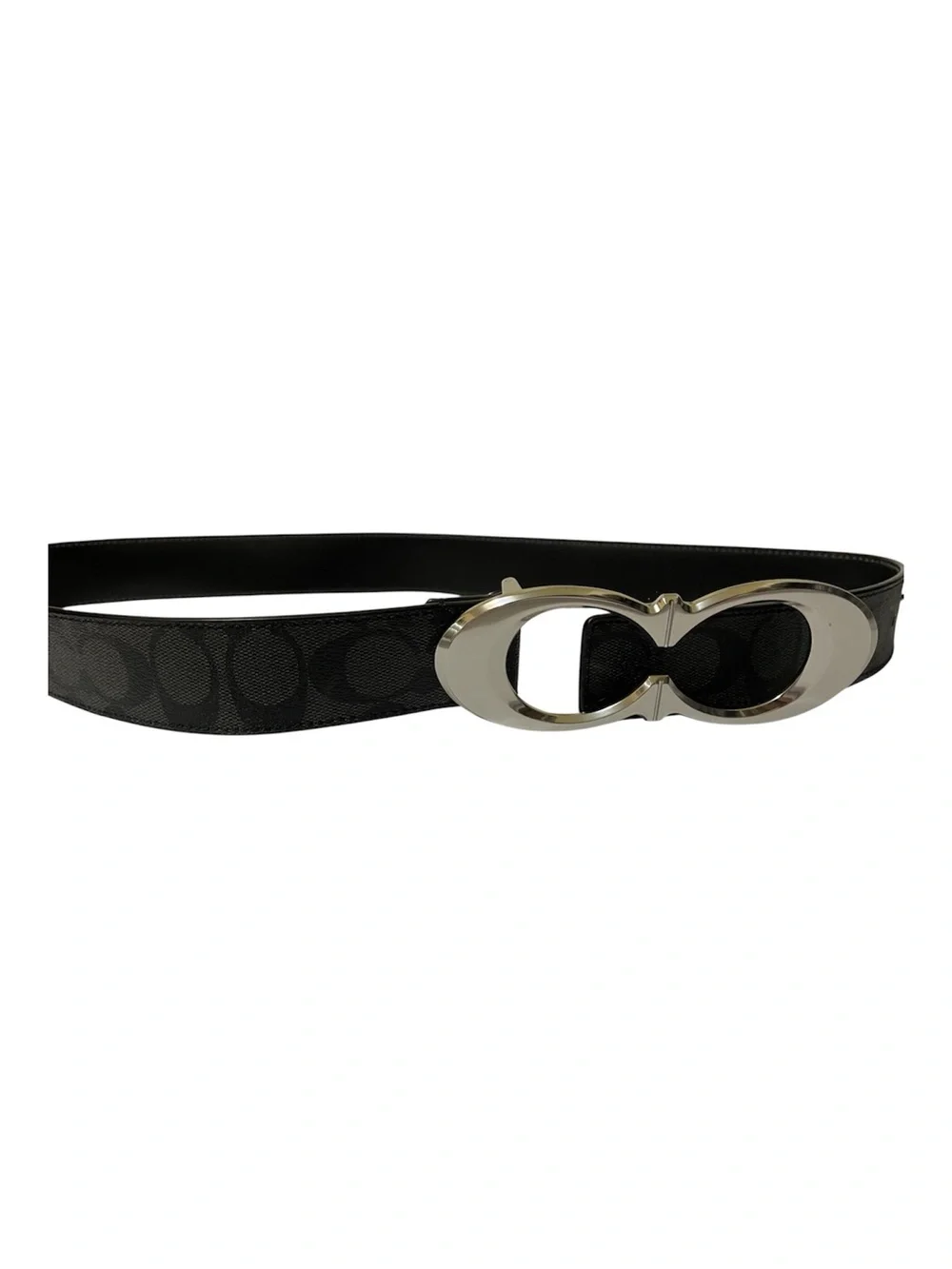 COACH Signature Buckle Belt Gold Black Medium - NWOT **